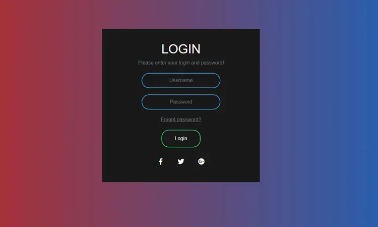 Bootstrap 4 Animated Login Form