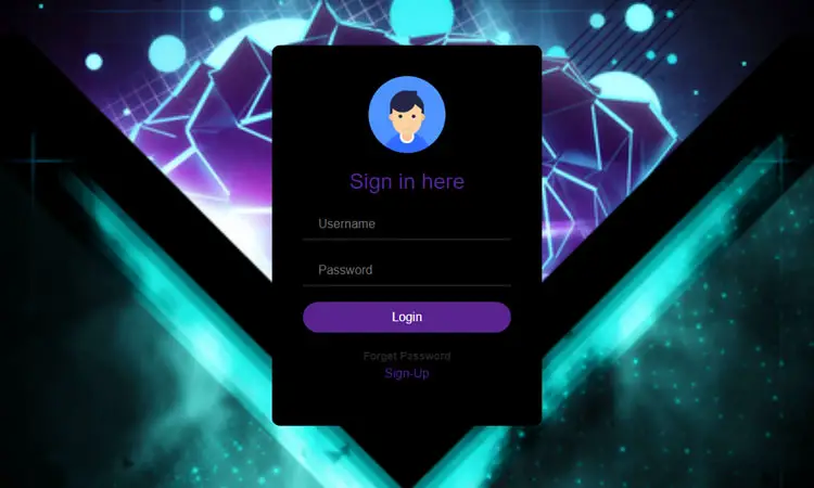 Bootstrap 5 Glowing login form