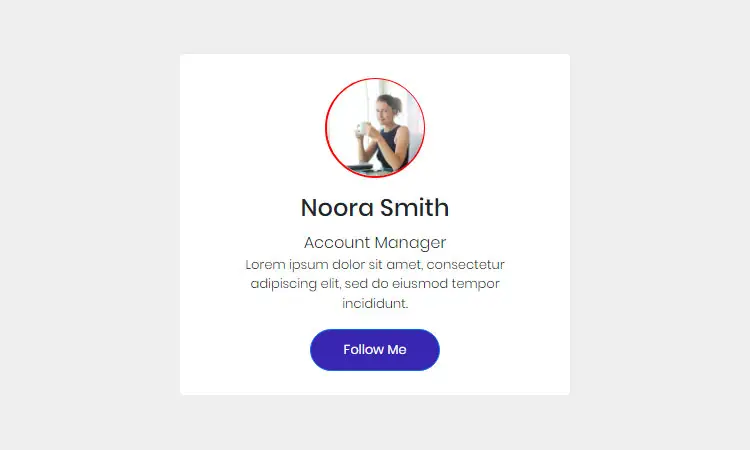 Bootstrap 5 user profile card template with hover effect