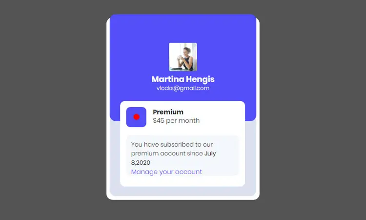 Bootstrap 5 user profile with account information
