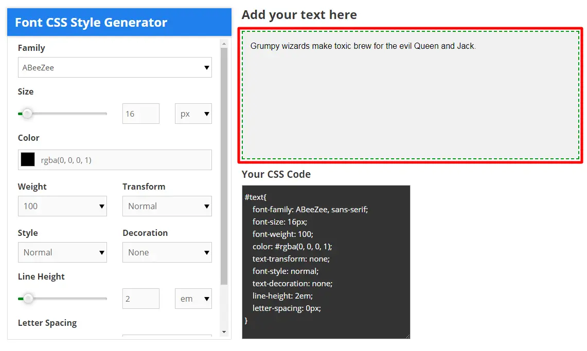 Text transform